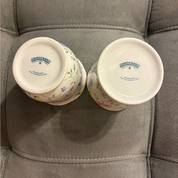 Set of 2 Johnson Brothers 1883 SUMMER CHINTZ Candle Votives England - Picture 5 of 6